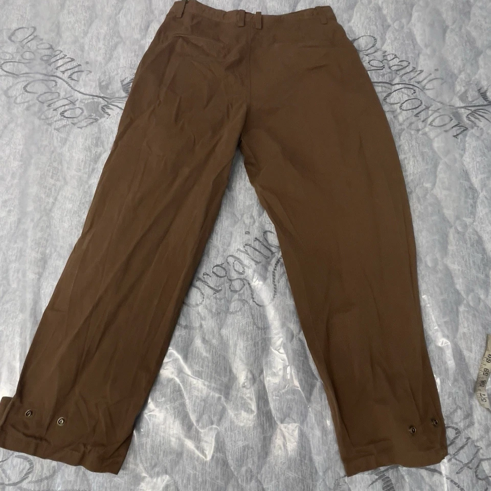 Pantalones Croquis Samuel Drira Marrón Sueltos Hombres Talla M Recortados W32L27 Algodón Cordón Foto 3 de 4
