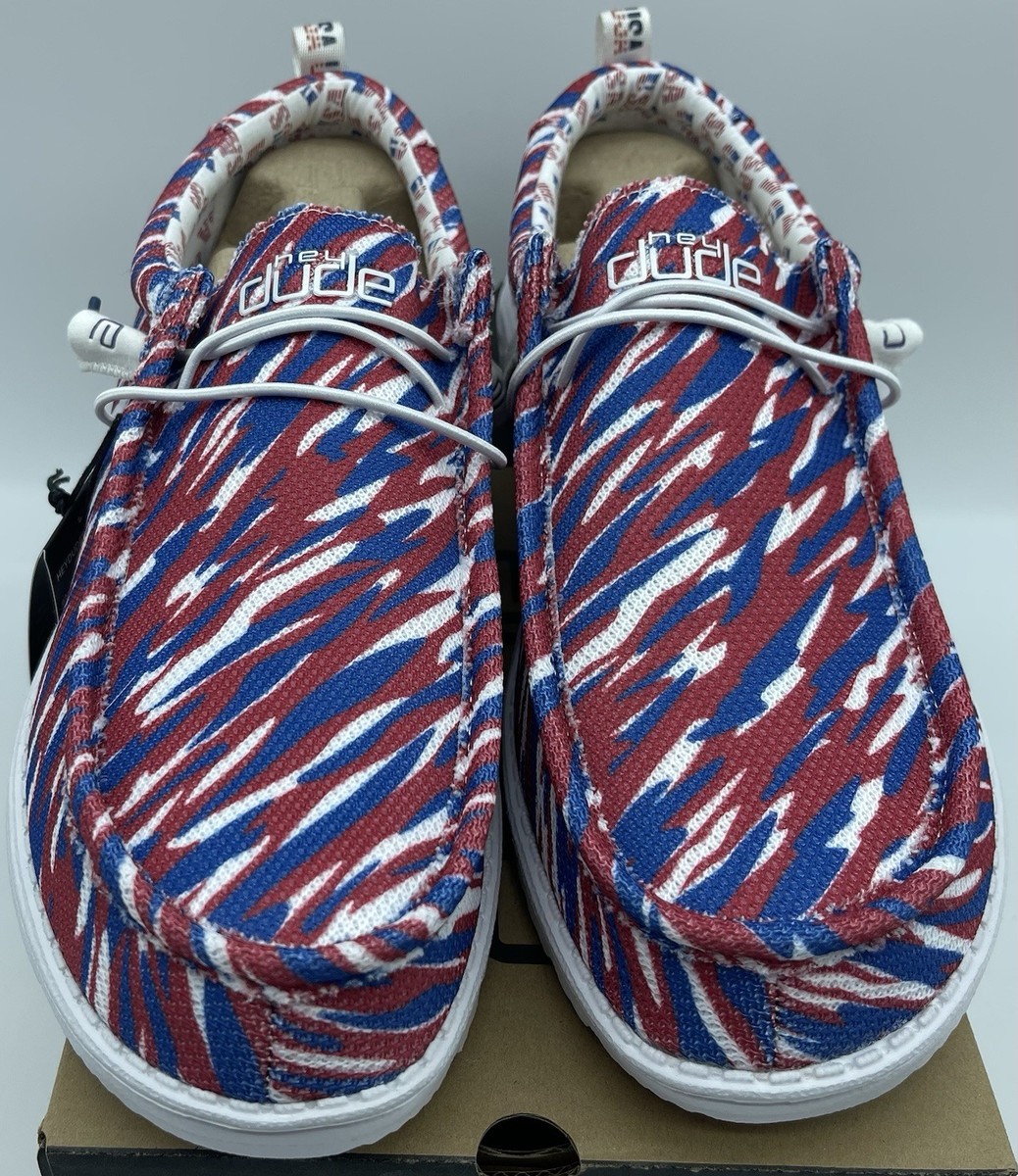 Hey Dude Wally Patriotic Shoes, American Flag, Proud, Sz 14 