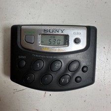 Sony SRF-M37V Walkman Black Wireless Digital Tuning Weather/FM/AM Radio No Clip