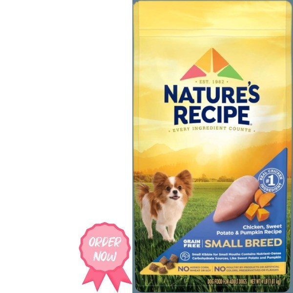 Nature's Recipe Grain Free Small Breed Dry Dog Food, Chicken