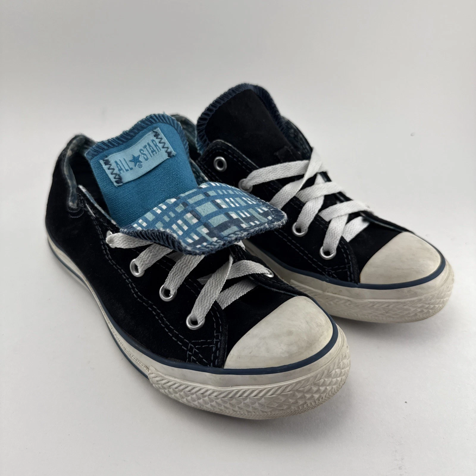 Sneakers Converse Chuck Taylor All Star doppia lingua giovani bambini taglia 3 nere