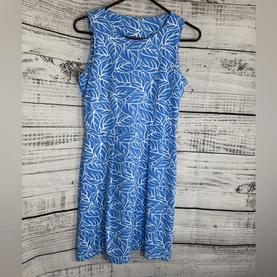 Mahi Gold Dress Womens Size Small Ryder Mini Leaf Print Nylon Travel