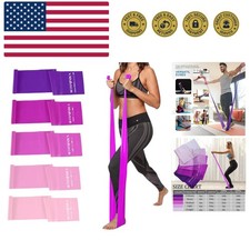 5 Pcs Professional Resistance Bands. Latex-Free, Elastic Band, Work Out Bands...