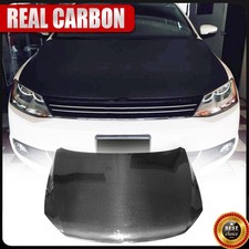 Cubierta de motor capó delantero de fibra de carbono real para Volkswagen Jetta MK6 2013UP