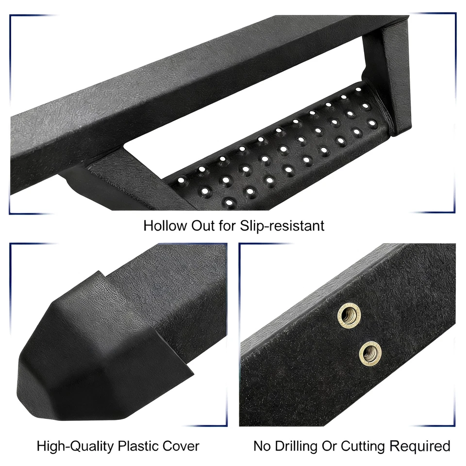 4" Running Board For 2015-2026 Ford F150 Super Crew Cab Drop Side Step Nerf Bar - Image 3 of 4