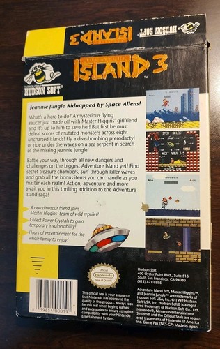 Adventure Island 3 III Hudson Soft Nintendo NES Complete In Box CIB Authentic - Picture 4 of 14