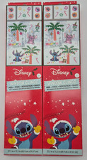 DISNEY STITCH CHRISTMAS "Merry Stitchmas" REUSABLE WINDOW CLINGS 1 SHEET X2