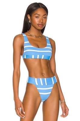 Maaji Donna Bikini Top in Sail Stripe M NWT $74