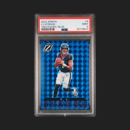 2023 CJ Stroud RC Graded PSA 9 Blue Color Match Zenith 1994 Pacific 🇨🇱🏈🐂