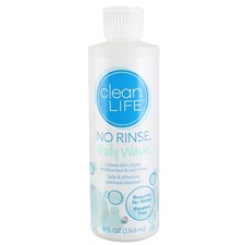 5 Pack Clean Life No Rinse Body Wash, 8 fl oz