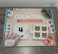 Chuckle  Roar 2-Piece Counting Learning Puzzle Set See Pictures