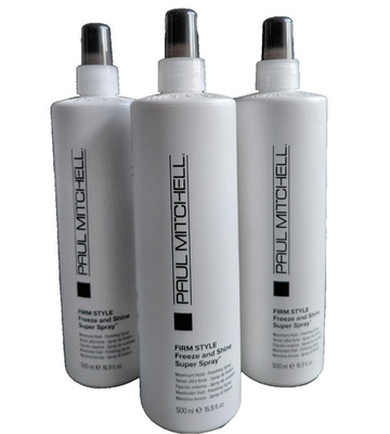 Paul Mitchell Firm Style Freeze and Shine Super Spray 16.9 oz - ''Set of 3''