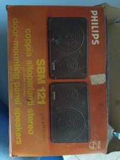 PHILIPS SBM 121 Coppia Altoparlanti Con Woofer E Tweeter 15W Vintage Auto Epoca