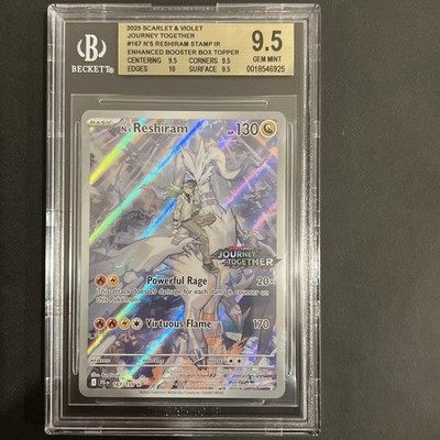 n's reshiram pokemon card Amazon.com: Pokemon - N's Reshiram 167/159 Stamped Promo - Journey Together  – Box Topper – Illustration Card main image 0