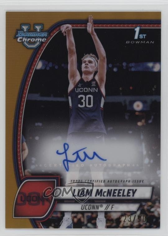 2024-25 Bowman U Chrome Gold Refractor Auto 23/50 Liam McNeeley #52 Auto 0xh3
