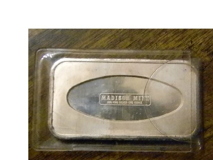 Barra de plata de 1 onza 999 Pascua 1974 Madison Mint Foto 2 de 2