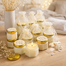 Wedding Favours Small Wedding Party scented Candles 50ml Personalised gift set