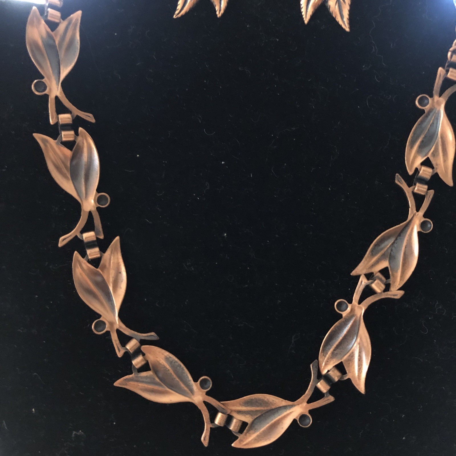 Unsigned Bell Trading Post copper leaf necklace a… - image 5