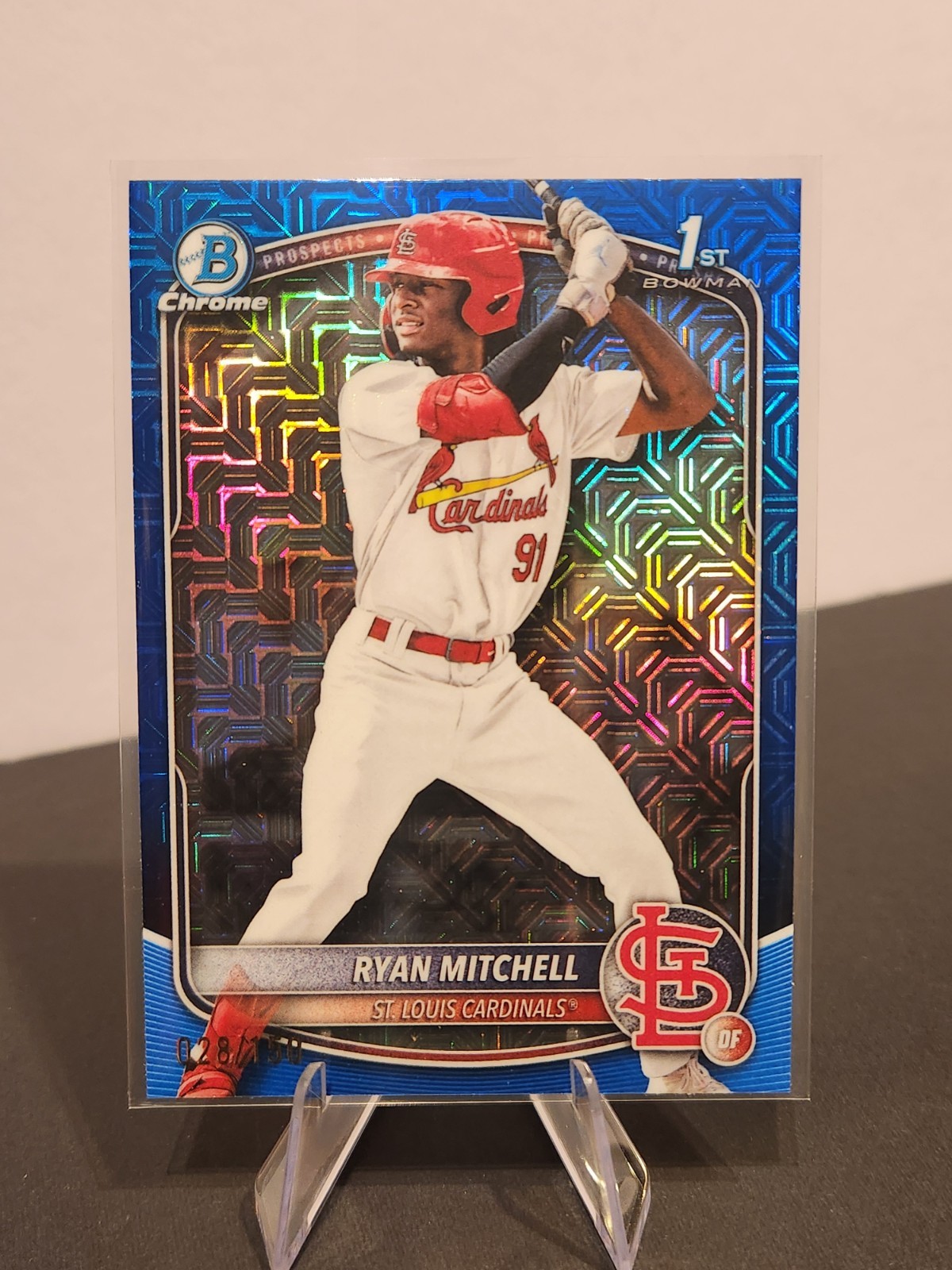 2025 Bowman Draft - Ryan Mitchell BDC-77 Blue Mojo /150