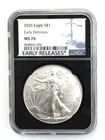 2026 1 oz Silver American Eagle $1 MS 70 Early Release Fine Silver NGC #628-6