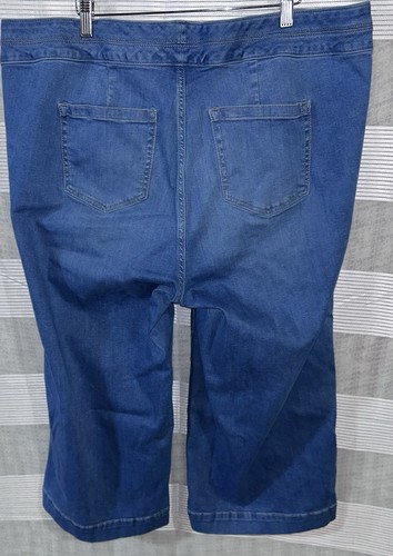 Torrid superweiche kurze Damenjeans hoher Bund weites Bein Größe 20 Medium Wash - Bild 2 von 6