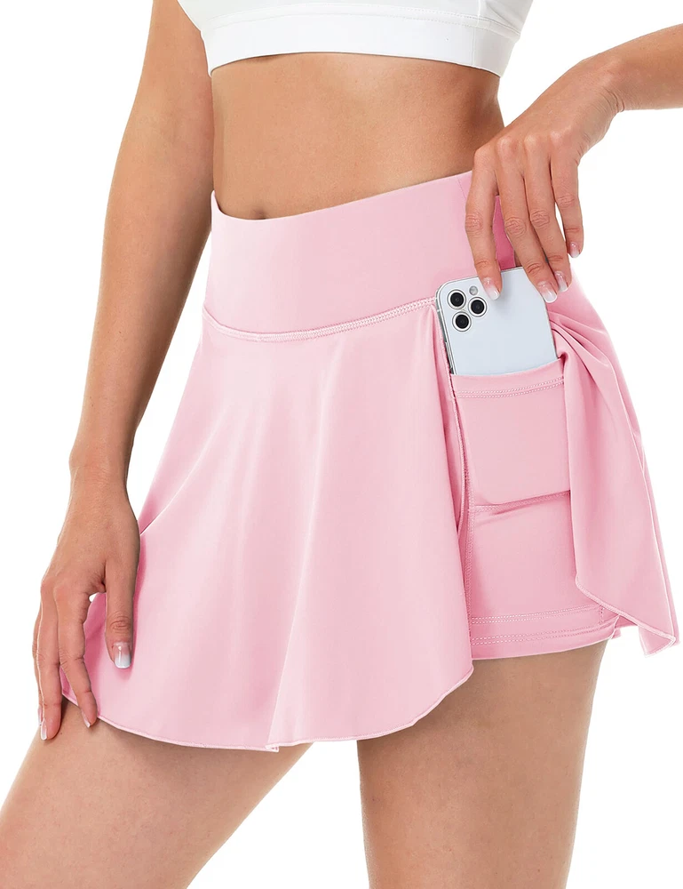 Womens Tennis Skirt Pleated Golf Skirts With Pocket High Waisted Athletic Skorts