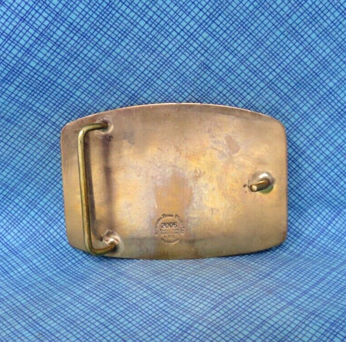 Montana Moose Lodge Five Club Belt Buckle LOOM Vtg 2005 Anacortes Brass .NOX549 - Picture 9 of 9