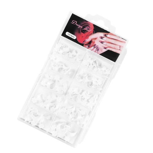 100 Pcs White Nail Display Tips Extension Decked Accessories eBay
