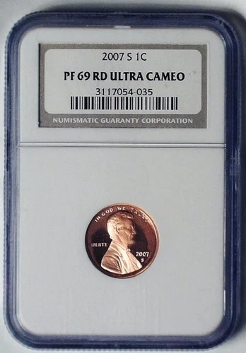 2007-S Lincoln Proof Memorial Reverse Penny NGC PF 69 RD UC 1 Cent Graded Coin