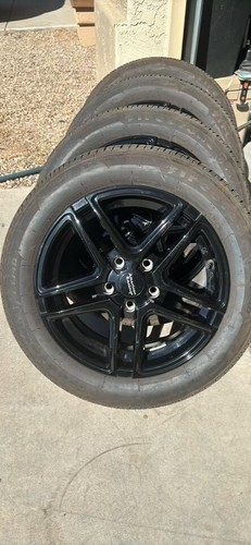 (Set-4) American Racing AR907 16x7 5x112 +40mm Gloss Black Wheels Rims ...