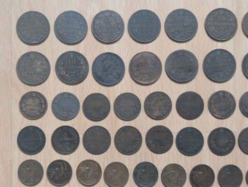 lot of old Italy coins - Italian copper & nickel coins lot x206 coin collection - Picture 12 of 21