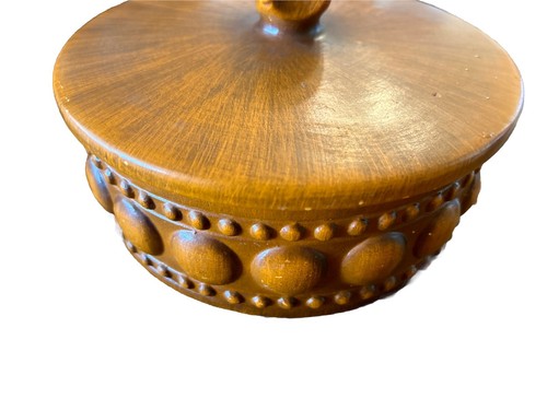 Haeger USA Round Ceramic Candy Dish with Lid MCM 1970’s 7" Diameter see pictures - Picture 4 of 13