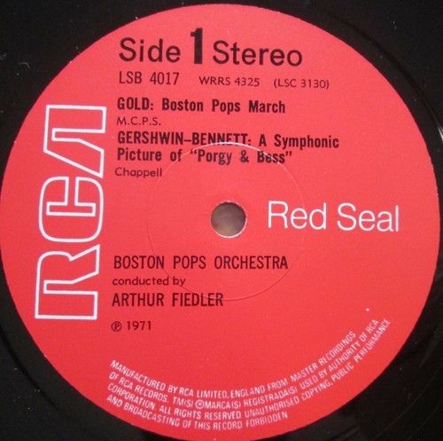 LSB 4017 Fiedler's Choice Arthur Fiedler Boston Pops 1971 RCA Stereo EXCELLENT - Picture 2 of 5