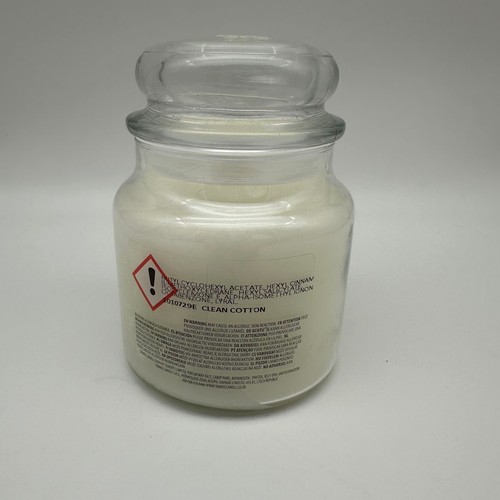 Yankee Candle Clean Cotton 14.5 Ounce Jar - NEW - Made in USA - 411g