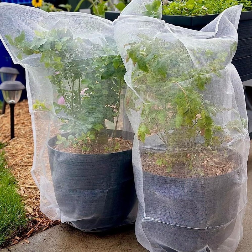 Fruit Tree Protection Bags 3.5x2.5 FT in 4 Pack Multiple Size Garden