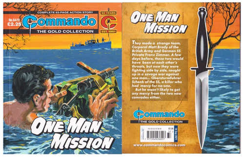 Commando War Action Books #5472 One Man Mission. High Grade Comic Book!