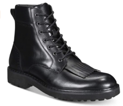 INC International Concepts Black Leather Men\'s Boots INC International Concepts Men?s Brix Kiltie Leather Boots  main image 4