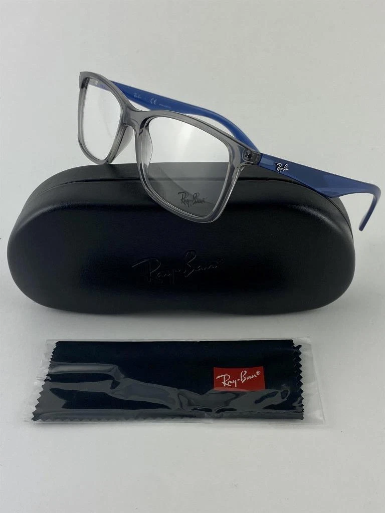 Ray Ban NEW Transparent Grey Fashion Frames Blue 56 17 145 Eyeglasses RX7047