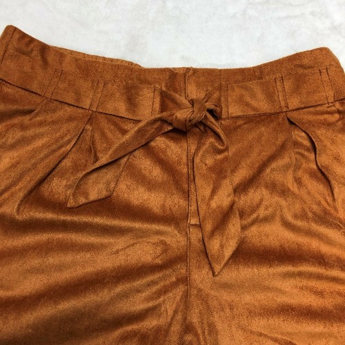 Old Navy Girl XL (14) Shorts Paperbag Pleated Velvet Tie Elastic Waist Gold - Picture 4 of 8
