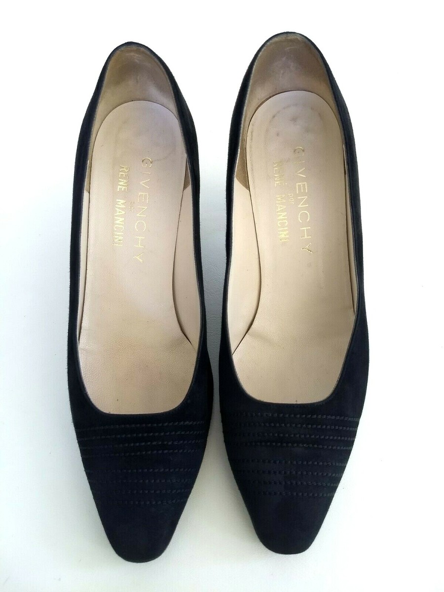 Givenchy Womens Size 37.5 7.5 Black Suede Slip On Casual