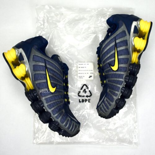 NWT Nike Shox TL OG SAMPLE Midnight Navy Yellow Zest 2002 Y2K DS 9 Men AUTHENTIC - Picture 2 of 12
