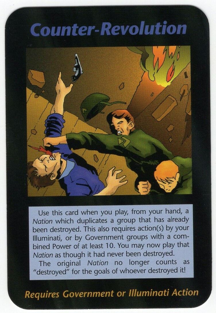 Counter-Revolution Card New World Order Illuminati RARE INWO Steve