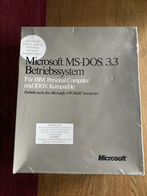 Microsoft MS-DOS 3.3 Betriebsystem für IBM 5,25  Diskette Neu