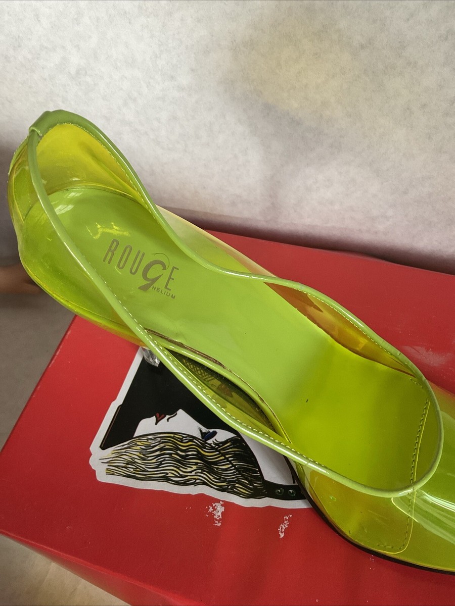 Women's Sandals High Jelly Pumps Vintage Rouge Helium Clear