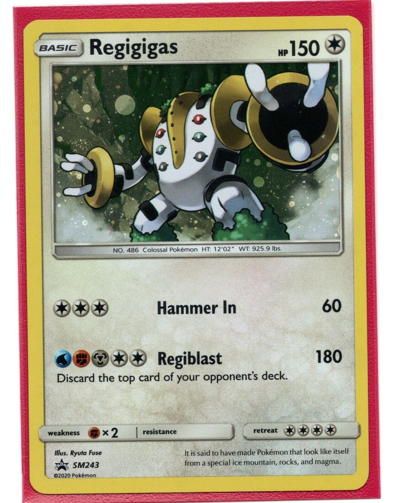 Pokemon NEW Regigigas SM243 Promo Holofoil IN-HAND Tag Team Powers Collection