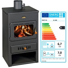 PRITY K1W8 Kaminofen Wasserführend 13,7 kW Zentralheizung Holzofen Kamin Ofen