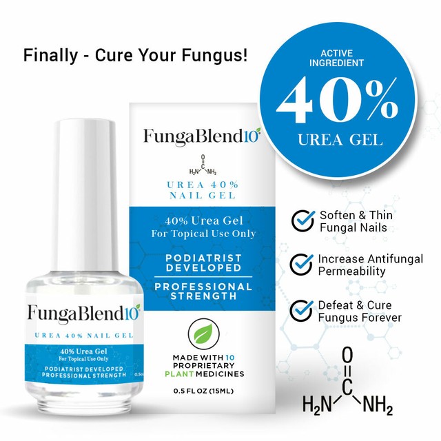 Cure Fungus Faster Urea 40 Nail GEL Delivers Antifungal Medication