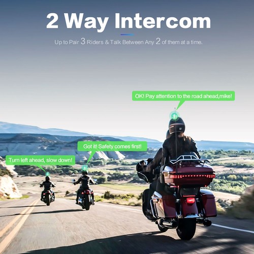 1000m Bluetooth Motorrad Intercom Gegensprechanlage 3 Reiter Kommunikation BT-S3 - Bild 11 von 12