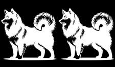 Siberian Husky 2 Pack White Vinyl Decal Car Truck Windows Laptop Notebook Tablet