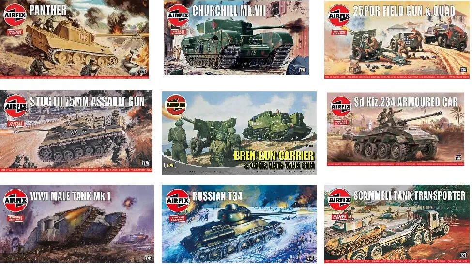 Airfix Military Vehicles Tanks Model Kits Choice of model kits available
